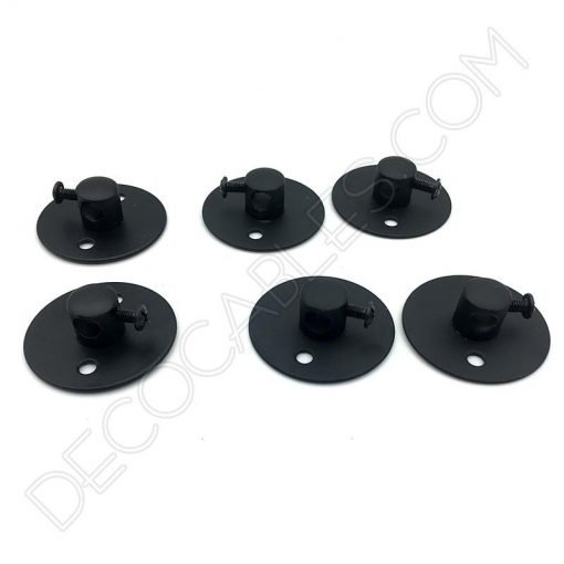 Sujeción metálica de techo para cable especial lámparas araña (blanco o negro) 4 Sujeción metálica para cables