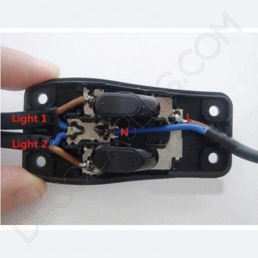 Interruptor de paso doble 7 interruptor de paso doble para lámparas con focos independientes