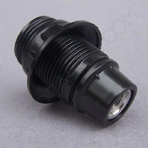 Portalámparas para pantalla E14 (varios colores) 2 Portalámparas baquelita para pantalla con arandela E14 negro