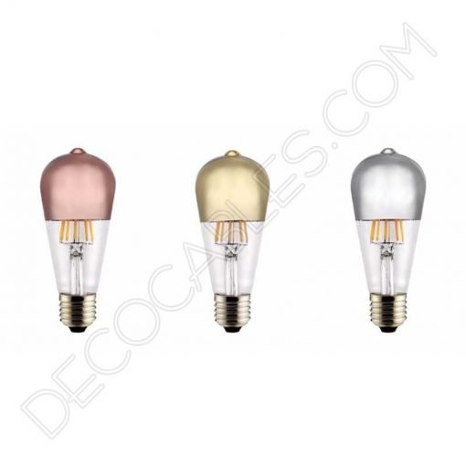 Bombilla pebetero filamento led reflectora con cúpula espejo