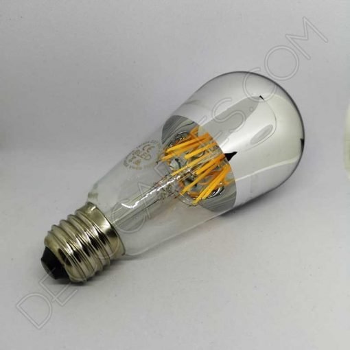 Bombilla Pebetero filamento Led espejo plata 2