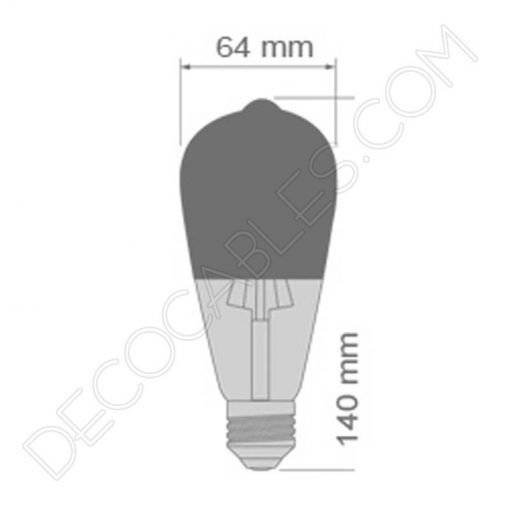 Bombilla pebetero filamento led reflectora con cúpula espejo