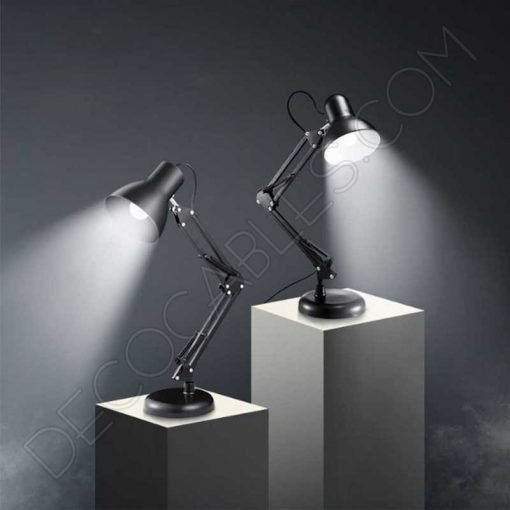 Lámpara flexo de escritorio articulada Antígona (Negro y Cromo) 2 Flexo de escritorio articulable Antígona color negro
