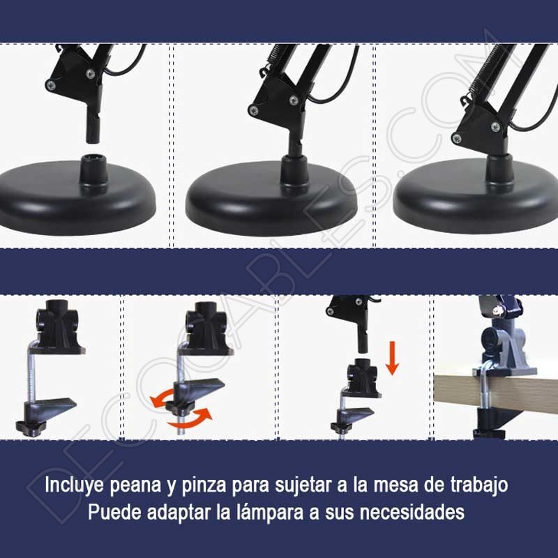 Flexo de escritorio articulable Antígona color negro Flexo de escritorio articulable Antígona color negro