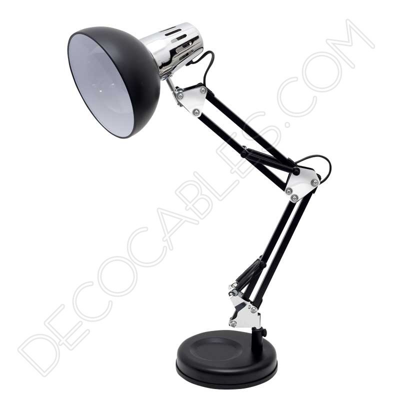 Flexo de escritorio articulable Antígona color negro y cromo Flexo de escritorio articulable Antígona color negro y cromo