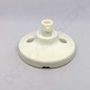 Florón cerámico pequeño blanco para soporte de lámparas