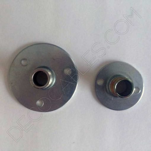 Pletina roscada de sujeción paso 10/100 2 Soporte base con tubo roscado para portalámparas