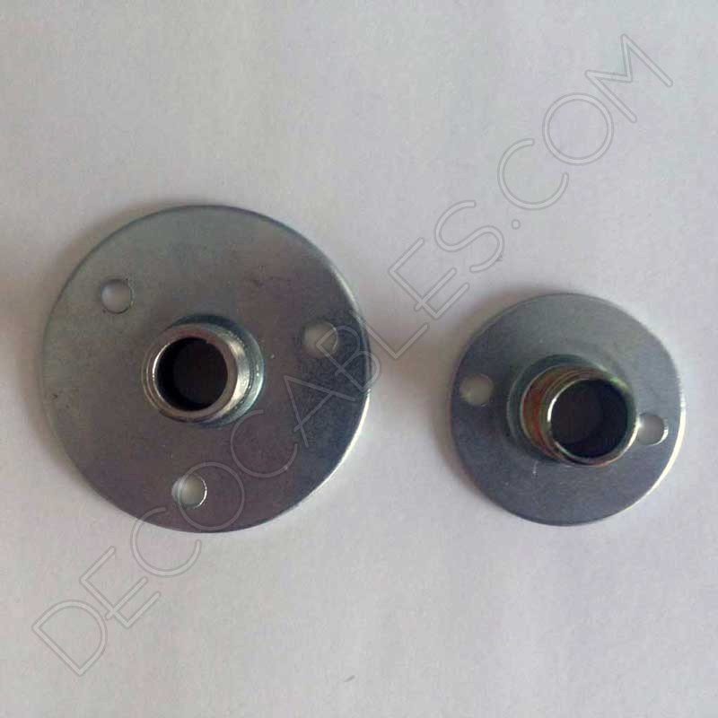 Soporte base con tubo roscado para portalámparas Soporte base con tubo roscado para portalámparas