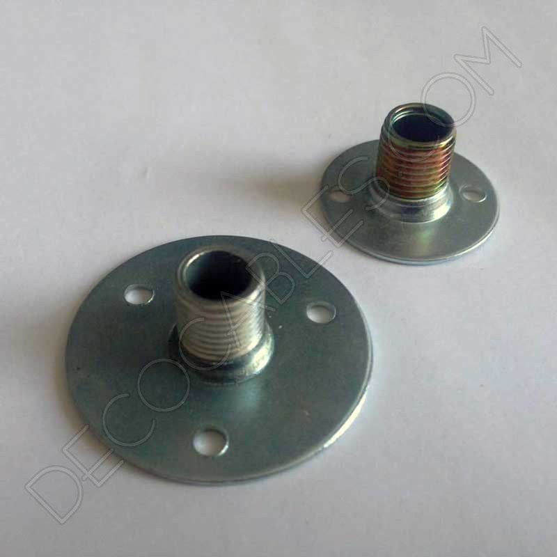 Soporte base con tubo roscado para portalámparas Soporte base con tubo roscado para portalámparas