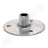 Pletina roscada de sujeción paso 10/100 13 Soporte base con tubo roscado para portalámparas