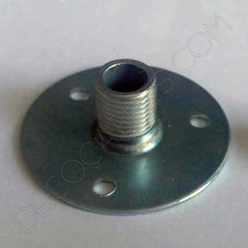 Soporte base con tubo roscado para portalámparas Soporte base con tubo roscado para portalámparas
