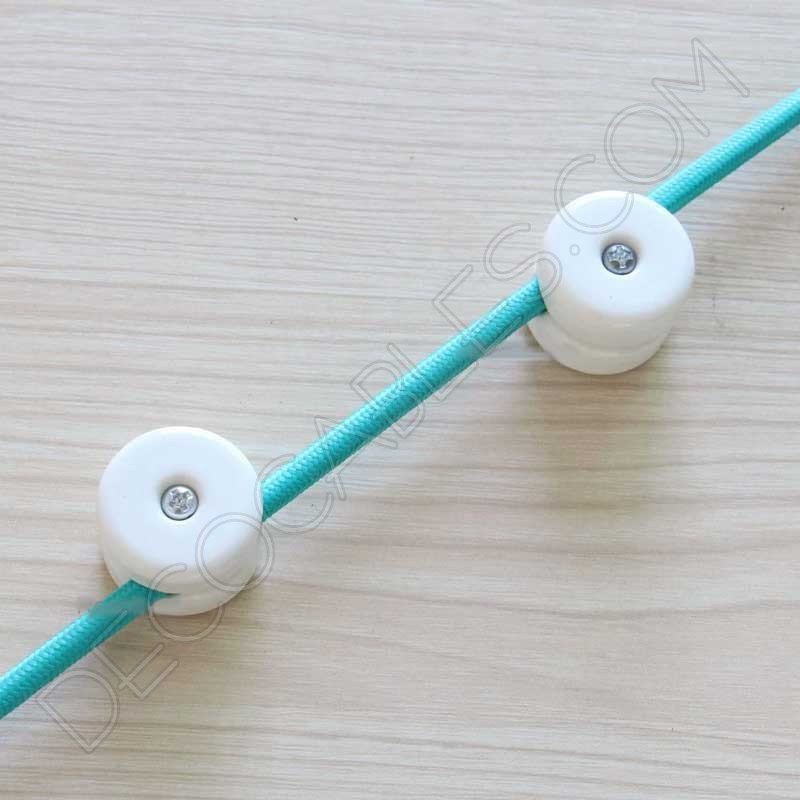 aislador de porcelana blanco para cable redondo textil o de silicona aislador de porcelana blanco para cable redondo textil o de silicona