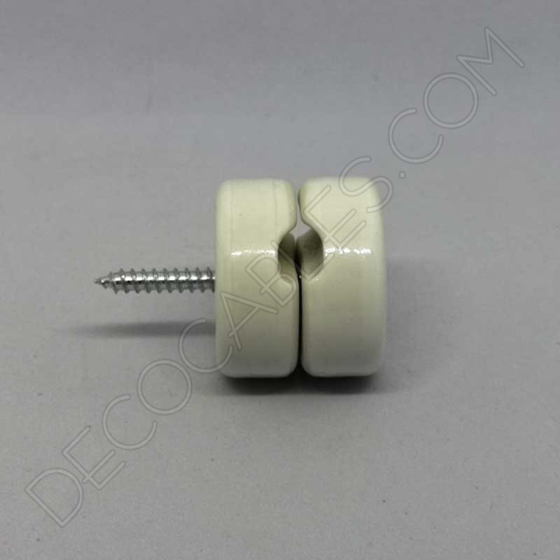 aislador de porcelana blanco para cable redondo textil o de silicona aislador de porcelana blanco para cable redondo textil o de silicona