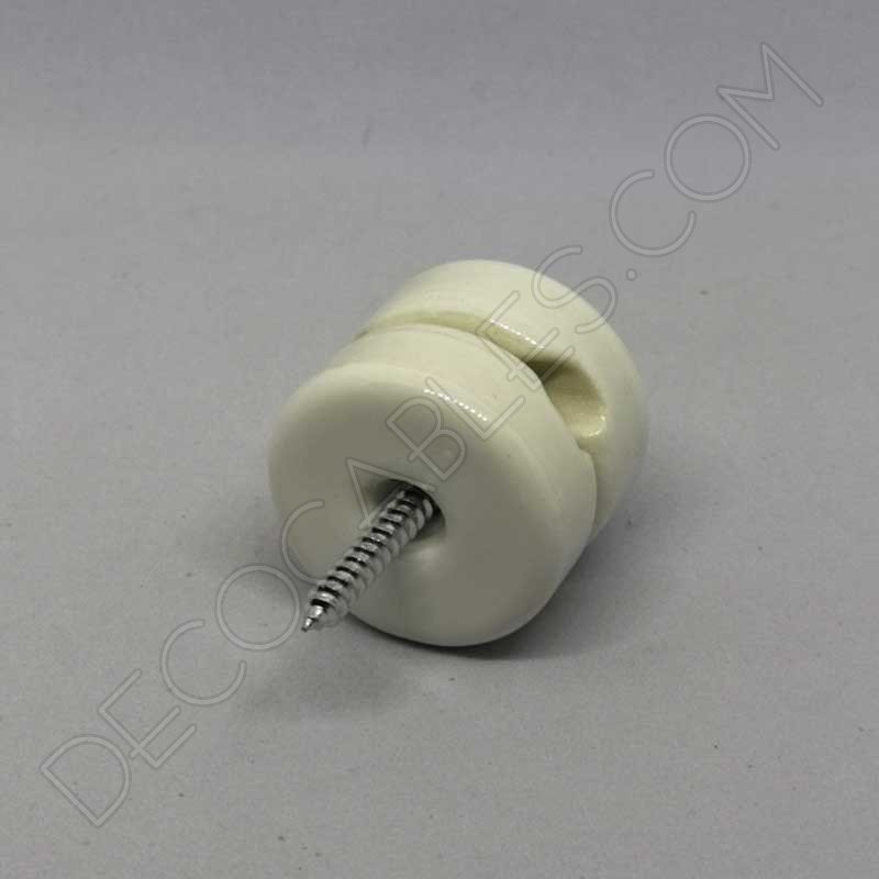 aislador de porcelana blanco para cable redondo textil o de silicona aislador de porcelana blanco para cable redondo textil o de silicona