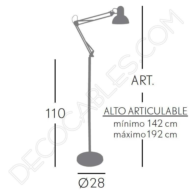 Lámpara flexo de pie Antígona articulable Lámpara flexo de pie Antígona articulable