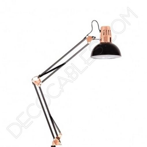 Lámpara Flexo de Salón serie Antígona Negro y Cobre 2 Lámpara flexo de pie Antígona articulable