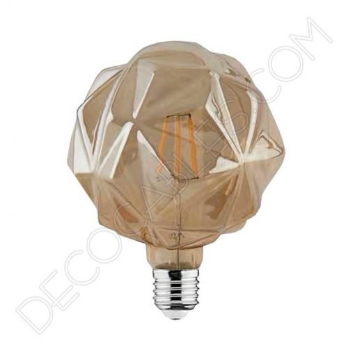 Bombilla led modelo diamante cristal ámbar casquillo E27