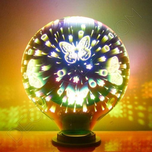 Bombilla globo Led modelo mariposa 3D 4W E27 G125