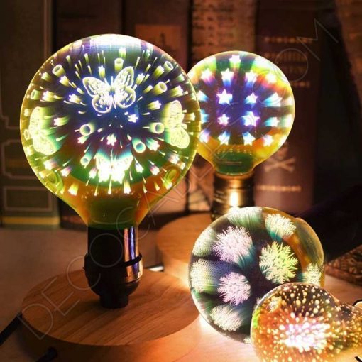 Bombilla globo Led modelo mariposa 3D 4W E27 G125