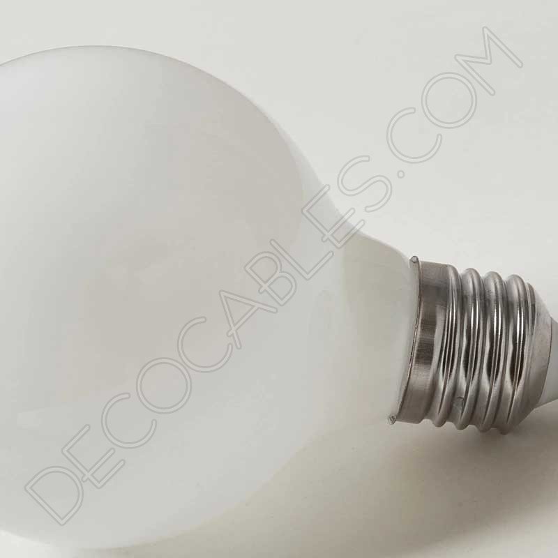Bombilla globo led esfera cristal blanco mate E27 Bombilla globo led esfera cristal blanco mate E27