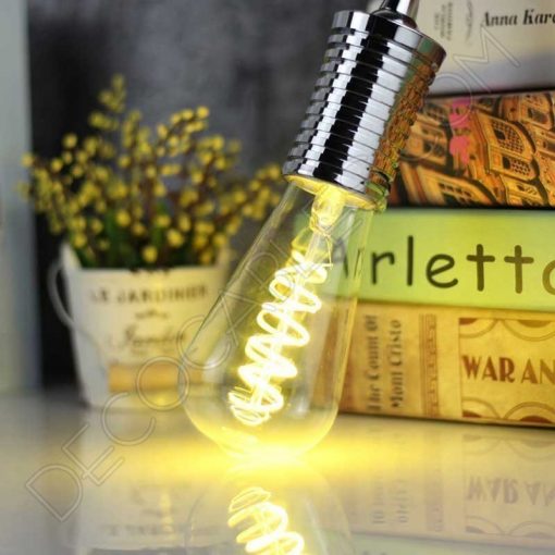 Bombilla pebetero filamento Led espiral de colores 8 Bombilla pebetero filamento led espiral luz de color amarilla