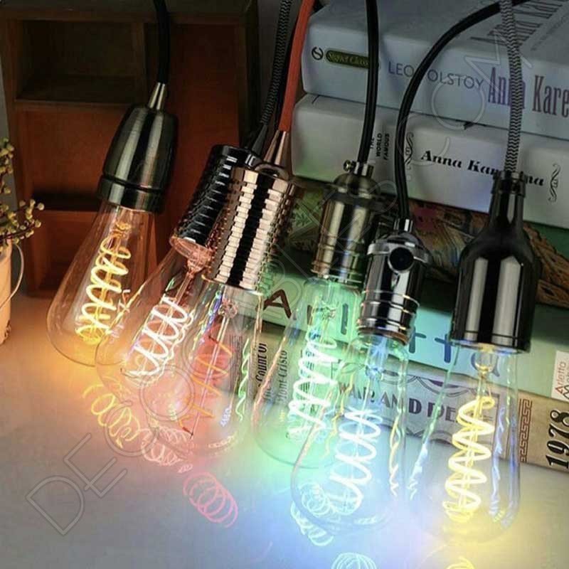 Bombilla pebetero filamento led espiral luz de colores Bombilla pebetero filamento led espiral luz de colores