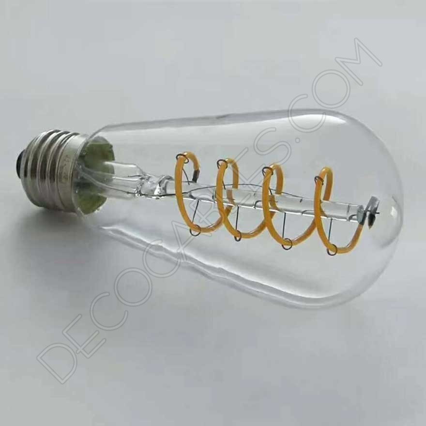 Bombilla pebetero filamento led espiral luz de colores Bombilla pebetero filamento led espiral luz de colores