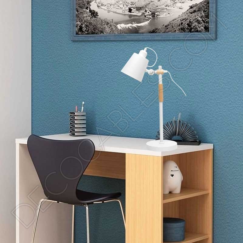 Flexo de estilo nórdico contemporáneo en color blanco modelo Bergen 1xE27 Flexo de estilo nórdico contemporáneo en color blanco modelo Bergen 1xE27