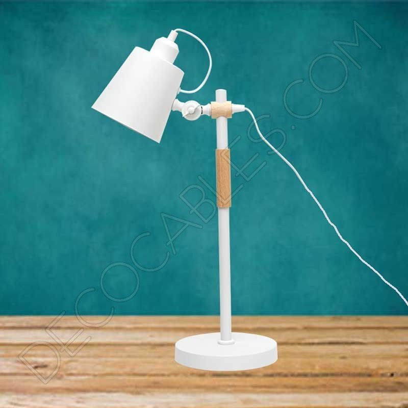 Flexo de estilo nórdico contemporáneo en color blanco modelo Bergen 1xE27 Flexo de estilo nórdico contemporáneo en color blanco modelo Bergen 1xE27