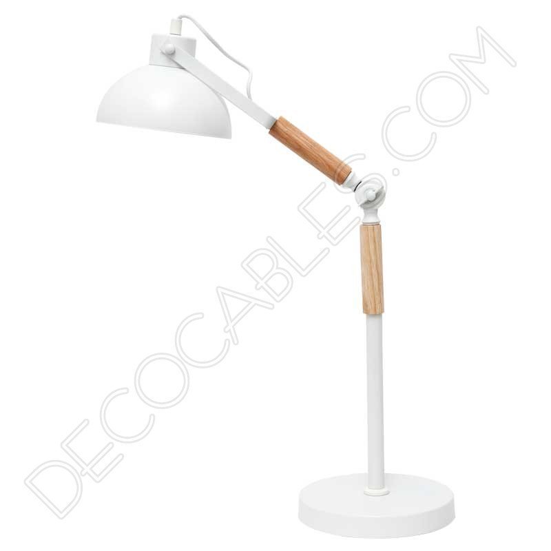 Flexo de estilo nórdico contemporáneo en color blanco modelo Upsala 1xE27 Flexo de estilo nórdico contemporáneo en color blanco modelo Upsala 1xE27