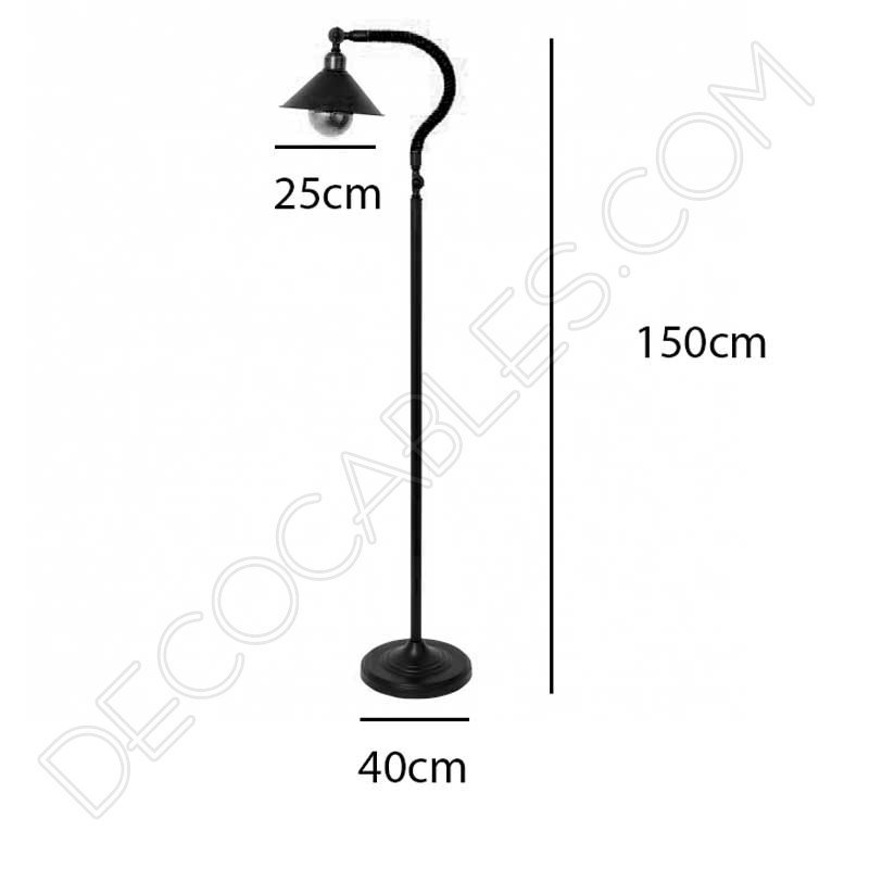 Lámpara de pie de salón rústica soga de cuerda de cáñamo Lámpara de pie de salón rústica soga de cuerda de cáñamo