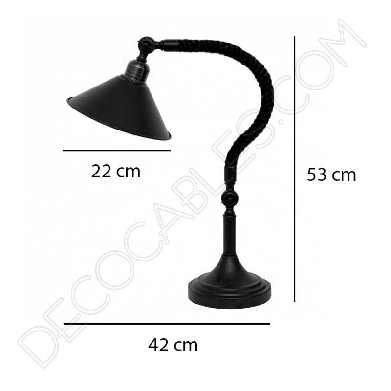 Lámpara de sobremesa rústica soga de cuerda de cáñamo vintage Lámpara de sobremesa rústica soga de cuerda de cáñamo vintage