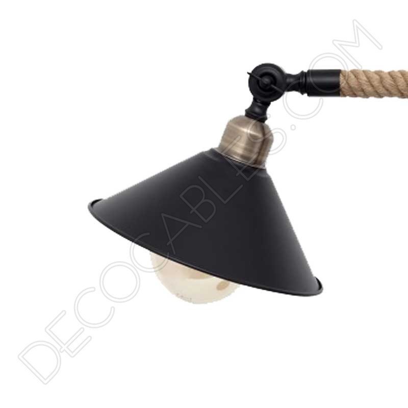 Lámpara de sobremesa rústica soga de cuerda de cáñamo vintage Lámpara de sobremesa rústica soga de cuerda de cáñamo vintage