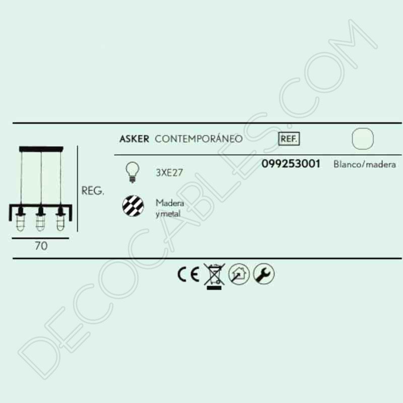 Lámpara de techo estilo nórdico contemporáneo modelo Asker Lámpara de techo estilo nórdico contemporáneo modelo Asker