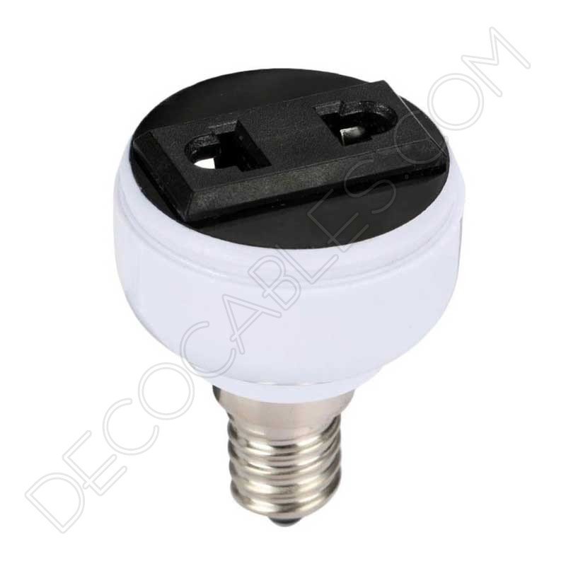 Adaptador convertidor casquillo e14 a enchufe europeo y americano Adaptador convertidor casquillo e14 a enchufe europeo y americano