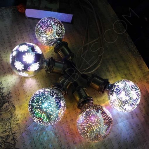 Bombilla globo led efecto fuegos artificiales 3D 4W E27