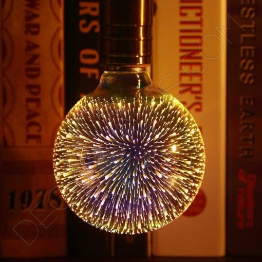 Bombilla globo led efecto fuegos artificiales 3D 4W E27