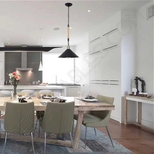 Lámpara colgante rústica soga de cáñamo plato mediano 2 Lámpara colgante de soga 1xe27 plato mediano negro cuerda de cáñamo