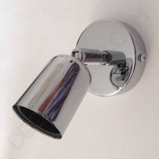 Aplique metálico de pared o techo articulado tipo foco