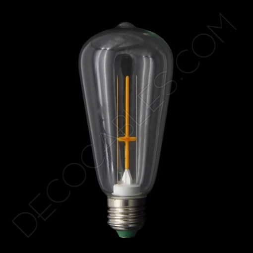 Bombilla decorativa de filamento led en cruz modelo pera