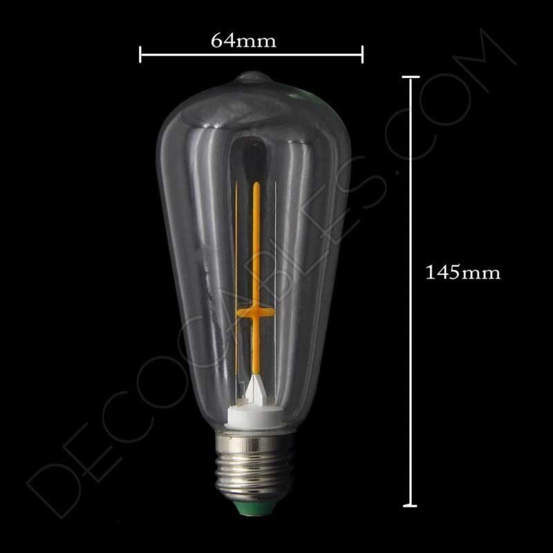 Bombilla decorativa de filamento led en cruz modelo pera Bombilla decorativa de filamento led en cruz modelo pera