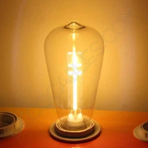 Bombilla Pebetero led filamento cruz 2 Bombilla decorativa de filamento led en cruz modelo pera