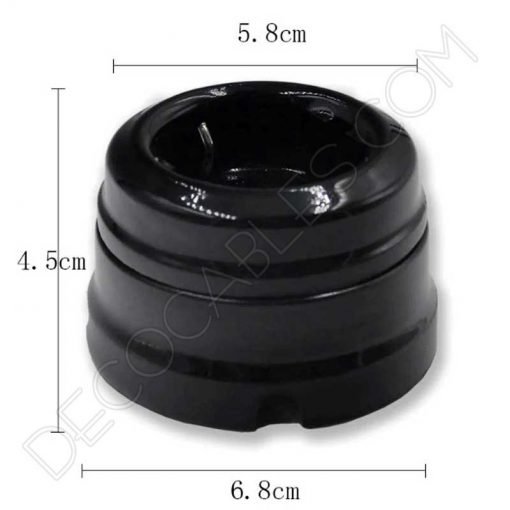 Enchufe de porcelana Vintage con toma de tierra 7 Enchufe de porcelana Vintage con toma de tierra 15