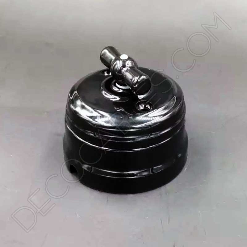 Interruptor de porcelana retro estilo vintage Interruptor de porcelana retro estilo vintage