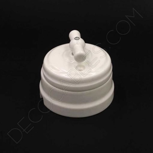 Interruptor conmutado de porcelana Vintage 4 Interruptor de porcelana retro estilo vintage