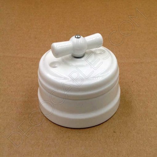 Interruptor conmutado de porcelana Vintage 3 Interruptor de porcelana retro estilo vintage