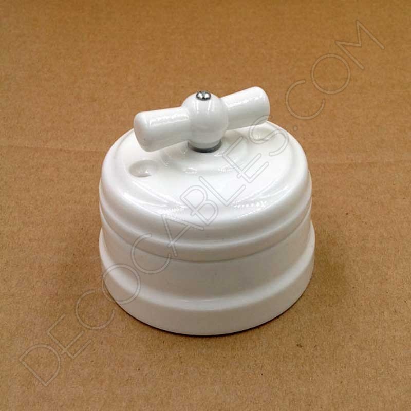 Interruptor de porcelana retro estilo vintage Interruptor de porcelana retro estilo vintage