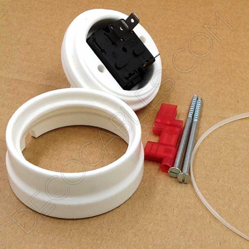 Interruptor de porcelana retro estilo vintage Interruptor de porcelana retro estilo vintage