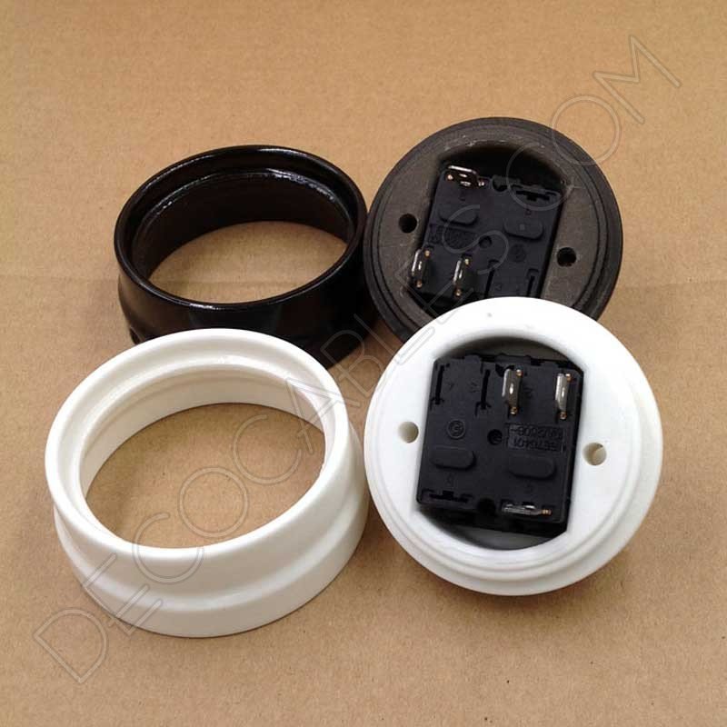 Interruptor de porcelana retro estilo vintage Interruptor de porcelana retro estilo vintage