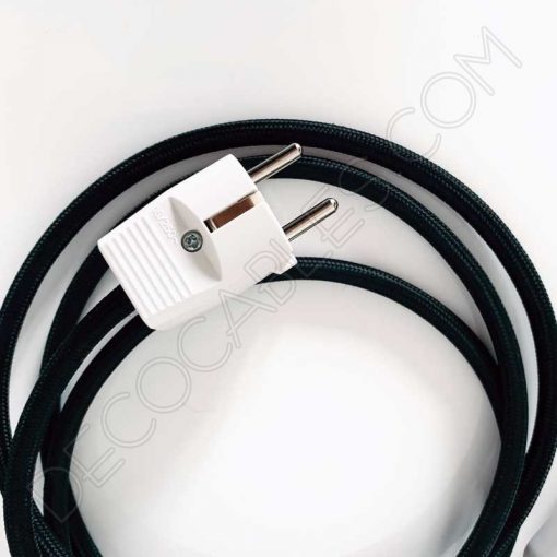 Base múltiple alargadera con interruptor en cable textil y toma de tierra 3 Regleta de conexión base múltiple con interruptor general y cable textil
